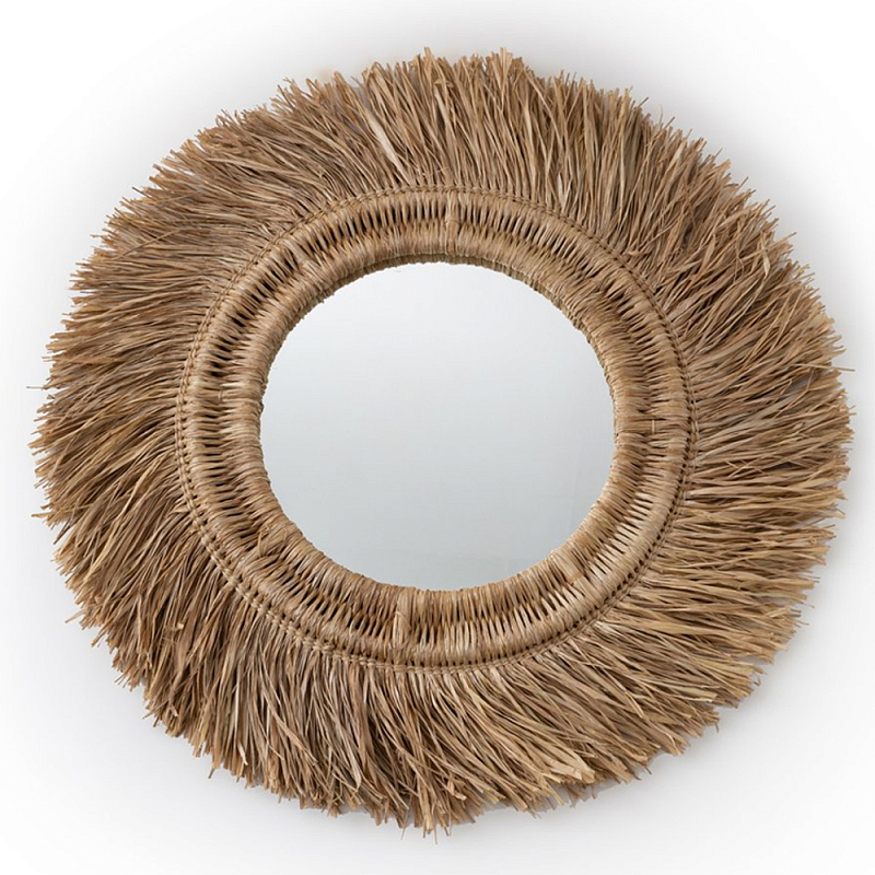 Зеркало из ротанга и сизаля WICKER MIRROR 100 Коричневый в Екатеринбурге | Loft Concept 