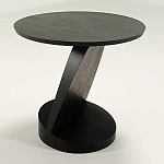 Дизайнерский журнальный столик чёрный с круглой столешницей Arycy варинант исполнения - 8 | Loft Concept в Екатеринбурге