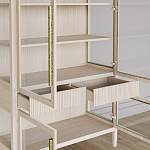 Витрина Primo со стеклянными фасадами и буфетом шпон Светлый дуб варинант исполнения - 7 | Loft Concept в Екатеринбурге