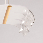 Люстра линейная с 3-мя белыми волнистыми плафонами Wave Line варинант исполнения - 10 | Loft Concept в Екатеринбурге