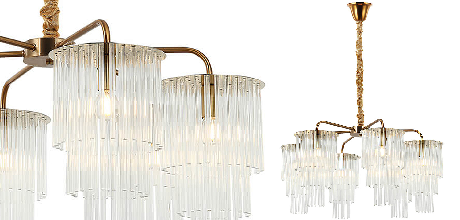 Люстра Harrison Chandelier gold 6 lamp Люстра Harrison Chandelier gold 6 lamp - Loft-Concept в Екатеринбурге