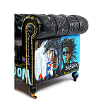 Кресло "Баския и Уорхол" Basquiat Warhol graffiti chair натуральная кожа варинант исполнения - 3 | Loft Concept в Екатеринбурге