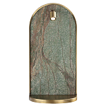 Настенный светильник зеленого цвета с бронзовой рамкой овальной формы с полкой Herbarium  варинант исполнения - 2 | Loft Concept в Екатеринбурге