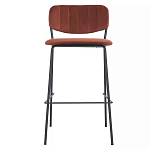 Стул барный с широкой полукруглой спинкой Chair Smooth Shapes варинант исполнения - 1 | Loft Concept в Екатеринбурге