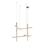 Люстра с 6-ю  пересекающимися цилиндрическими плафонами на тонких тросах Trumpet tube варинант исполнения - 6 | Loft Concept в Екатеринбурге