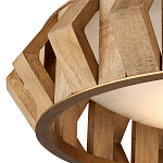 Люстра круглая из толстых деревянных реек Wooden Slats варинант исполнения - 1 | Loft Concept в Екатеринбурге