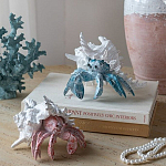 Статуэтка голубой рак с белой раковиной Marine Accessories варинант исполнения - 6 | Loft Concept в Екатеринбурге