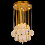 Люстра с овальными подвесками из натурального камня Spatial Composition варинант исполнения - 1 | Loft Concept в Екатеринбурге