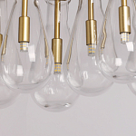 Люстра с 7-ю прозрачными плафонами из стекла в форме капли Lucid Rain  варинант исполнения - 8 | Loft Concept в Екатеринбурге