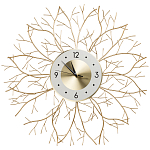 Часы настенные из металла золотые с белым циферблатом Current Time варинант исполнения - 1 | Loft Concept в Екатеринбурге