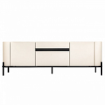 ТВ-тумба белая с чёрной столешницей с 2-мя дверками и ящиком San Marco варинант исполнения - 3 | Loft Concept в Екатеринбурге