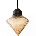 Подвесной светильник с янтарным рельефным плафоном Lamp with Frozen Glass Effect варинант исполнения - 2 | Loft Concept в Екатеринбурге