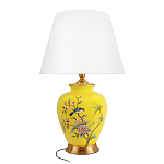 Настольная лампа желтая с изображением птиц Slip Away варинант исполнения - 7 | Loft Concept в Екатеринбурге