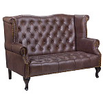 Диван из натуральной кожи на 4-х деревянных ножках из массива бука Thomas Seating brown варинант исполнения - 1 | Loft Concept в Екатеринбурге