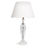 Настольная лампа хрустальная с белым абажуром Diamond Facets варинант исполнения - 1 | Loft Concept в Екатеринбурге