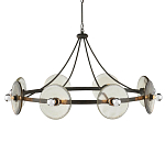 Люстра круглая с литыми стеклянными дисками Olympe Glass Chandelier варинант исполнения - 1 | Loft Concept в Екатеринбурге