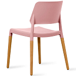 Пластиковый стул на ножках из массива бука Ferret Pink варинант исполнения - 6 | Loft Concept в Екатеринбурге