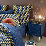 Тумба с одной дверцей Scale Ornament Blue Nightstand варинант исполнения - 5 | Loft Concept в Екатеринбурге