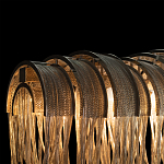 Люстра подвесная с металлическими цепочками и изогнутыми металлическими дугами 72 см Atlantis Chain варинант исполнения - 10 | Loft Concept в Екатеринбурге