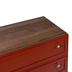 Комод красный из массива бука с 3-мя ящиками Wenge Light варинант исполнения - 4 | Loft Concept в Екатеринбурге