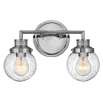 Бра для ванных комнат с прозрачным шарообразным плафоном из стекла с пузырьками на круглом основании Hinkley варинант исполнения - 16 | Loft Concept в Екатеринбурге