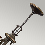 Люстра бронзового цвета с бежевыми абажурами из органзы в классическом стиле Hinkley варинант исполнения - 10 | Loft Concept в Екатеринбурге