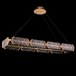 Люстра прямоугольная с текстурным природным рисунком IceFlame варинант исполнения - 2 | Loft Concept в Екатеринбурге