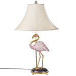 Настольная лампа с абажуром Розовый Фламинго Porcelain Flamingo Lamp варинант исполнения - 6 | Loft Concept в Екатеринбурге