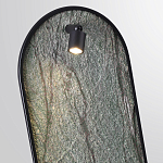 Настенный светильник зеленого цвета с черной рамкой овальной формы с полкой Herbarium  варинант исполнения - 4 | Loft Concept в Екатеринбурге