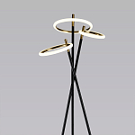 Торшер с 3-мя круглыми светодиодными лампами на черной триноге Underlining варинант исполнения - 2 | Loft Concept в Екатеринбурге