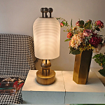 Настольная лампа в виде фонаря с белым фактурным абажуром Echoes of Light варинант исполнения - 5 | Loft Concept в Екатеринбурге