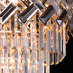 Люстра многоярусная с переплетенными металлическими элементами черного и золотого цвета и прозрачными хрустальными подвесками Empire Chandelier Crystal варинант исполнения - 5 | Loft Concept в Екатеринбурге