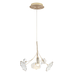 Подвесной светильник с белыми и прозрачными цветочными лепестками Wintery flovers варинант исполнения - 2 | Loft Concept в Екатеринбурге