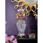 Ваза прозрачная с бронзовыми ручками в виде ангелов Eden Garden варинант исполнения - 3 | Loft Concept в Екатеринбурге