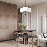 Люстра с белым текстильным абажуром Vitorino  варинант исполнения - 6 | Loft Concept в Екатеринбурге