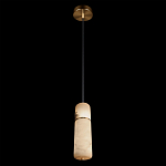Подвесной светильник с цилиндрическим плафоном из белого алебастра Cryptocrystalline Stone варинант исполнения - 4 | Loft Concept в Екатеринбурге