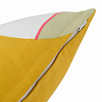 Подушка декоративная хлопковая горчичного цвета с абстрактным принтом Elysian Flow Sunset варинант исполнения - 4 | Loft Concept в Екатеринбурге