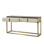 Консоль прямоугольная на золотом каркасе с 2-мя ящиками Warwick варинант исполнения - 2 | Loft Concept в Екатеринбурге
