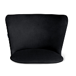 Барный стул со спинкой на 4-х коричневых ножках Черный Велюр Ava Charm варинант исполнения - 3 | Loft Concept в Екатеринбурге