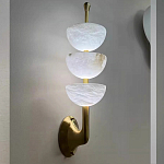 Бра с 3-мя мраморными плафонами в форме чаши Warm Marble Light варинант исполнения - 3 | Loft Concept в Екатеринбурге