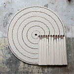 Художественный Гобелен Макраме White Disk Harmony варинант исполнения - 2 | Loft Concept в Екатеринбурге