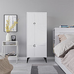 Комод белый с 4-мя дверцами на металлических ножках SPARK MULTIPURPOSE CABINET WHITE варинант исполнения - 1 | Loft Concept в Екатеринбурге