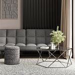 Пуф Three Gray в ткани букле серого цвета варинант исполнения - 3 | Loft Concept в Екатеринбурге