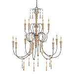 Люстра с состаренными резными элементами Big Graceful Profile варинант исполнения - 4 | Loft Concept в Екатеринбурге