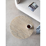 Столик приставной с круглой столешницей Textured Cream Table варинант исполнения - 5 | Loft Concept в Екатеринбурге