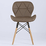 Стул с коричневым сиденьем из экокожи JEROEN варинант исполнения - 3 | Loft Concept в Екатеринбурге