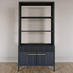 Стеллаж Primo с ящиками Черный дуб  варинант исполнения - 1 | Loft Concept в Екатеринбурге