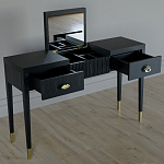 Туалетный стол - Трельяж Elsa Dreams Black 120 см варинант исполнения - 2 | Loft Concept в Екатеринбурге