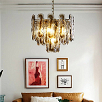 Люстра из круглых стеклянных элементов Vienna варинант исполнения - 4 | Loft Concept в Екатеринбурге