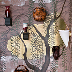 Обои ручная роспись Willow & Waves Original colourway on Edo painted Xuan paper with antiquing варинант исполнения - 1 | Loft Concept в Екатеринбурге